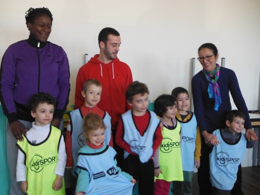 Hadi, Benjamin, Latra et tous les bambins du kidiSPORT!